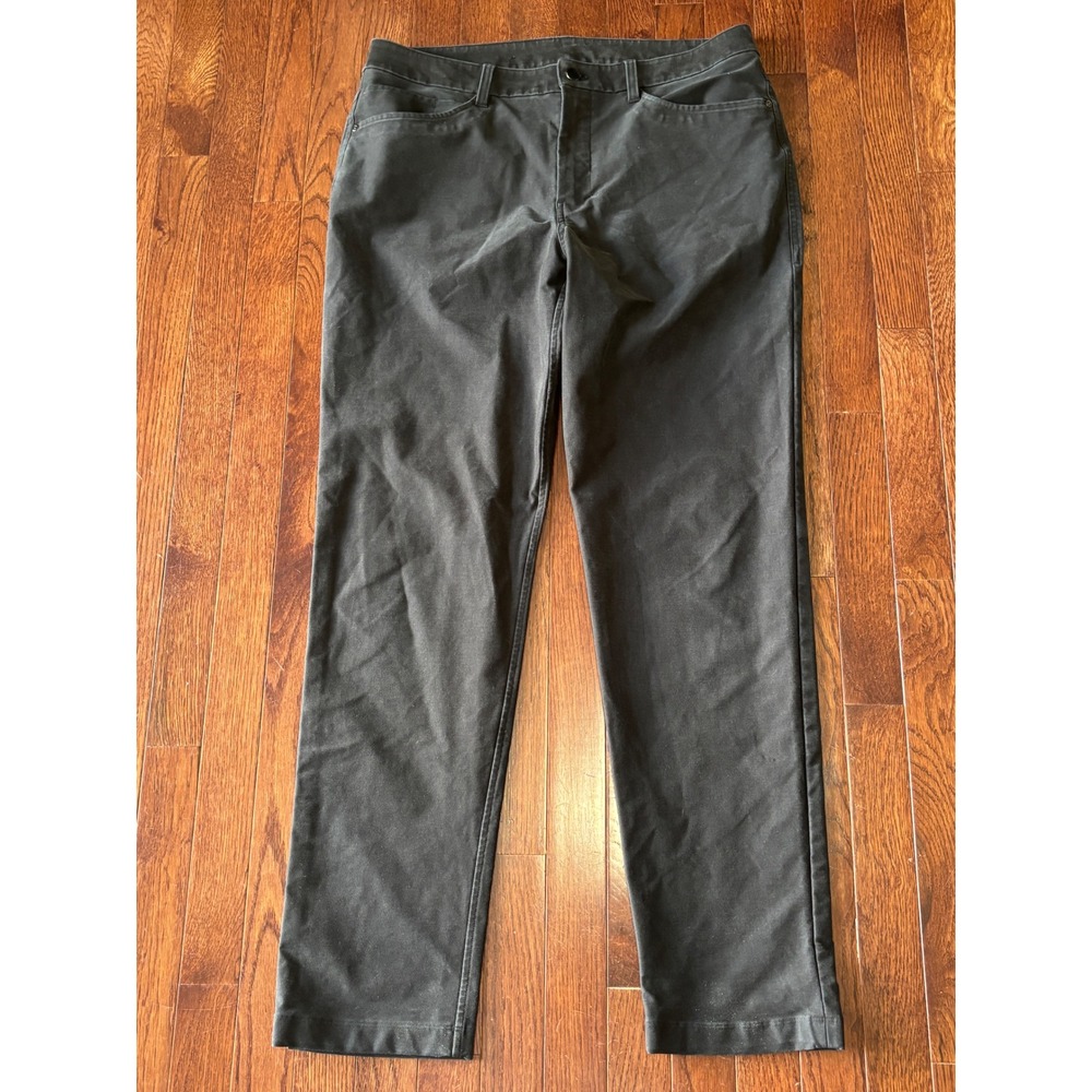 Lululemon ABC Utilitech 5 Pocket Pants Men's 34 Black Charcoal Straight